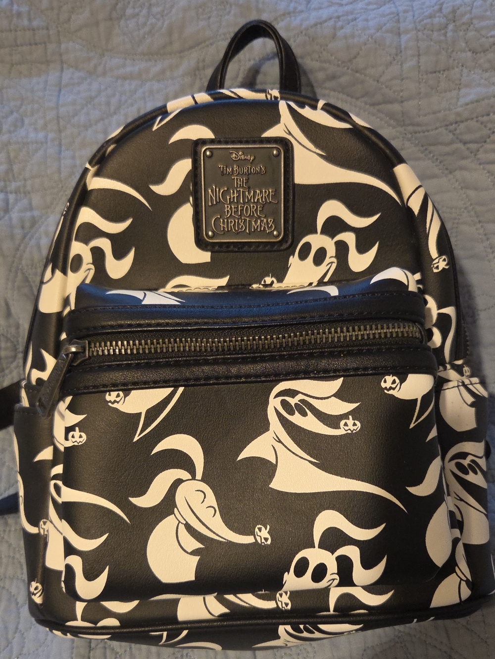 Loungefly Black & White Nightmare Before Christmas Zero Mini Backpack